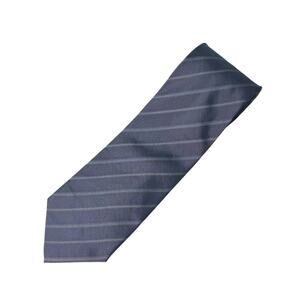 Consenso Uomo Hand Sewn Silk Tie Navy Blue Stripe